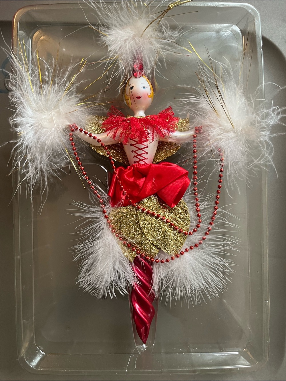 Soffieria De Carlini Vintage Italian 
Glass Ballerina Dancer Icicle Ornament